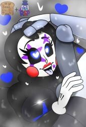 anon b.o.t beanontoast big_breasts black_body black_hair blowjob female five_nights_at_freddy's makeup male marionette_(fnaf) puppet_(fnaf) rockstar_puppet_(artist) straight