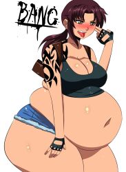 bbw belly_overhang big_belly big_female black_lagoon blush chubby chubby_female cookies-cat embarrassed fat fat_female fat_fetish fat_girl fat_woman fatty large_female obese obese_female overweight overweight_female plump pork_chop revy thick_thighs tubby weight_gain