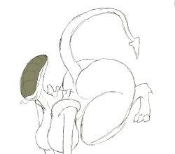 alien alien_(franchise) all_fours coryhen_(artist) doughy_ass eyes huge_ass self_upload tail xenomorph