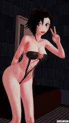 1girls 3d arrancon female koikatsu koikatsu_(medium) red_hair ruby_rose rwby silver_eyes