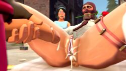 1boy 1cuntboy 1girls cum cum_in_pussy cum_inside cuntboy intersex penis public_exposure public_sex pussy scout's_mother sfm sniper_(team_fortress_2) spy_(team_fortress_2) team_fortress_2 yaoi