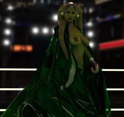 3d alien_girl boxing_gloves cb1964 cloak green_skin green_skinned_female star_wars twi'lek