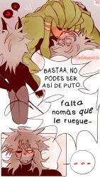 2boys argentina_(countryhumans) brazil_(countryhumans) comic comic_page countryhumans couple gay kinky_naty kissing male married_couple missionary_position page_70 page_number spanish_text tongue_kiss