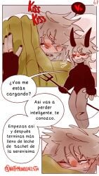 2boys argentina_(countryhumans) brazil_(countryhumans) comic comic_page countryhumans couple gay kinky_naty kissing male married_couple missionary_position page_67 page_number spanish_text tongue_kiss