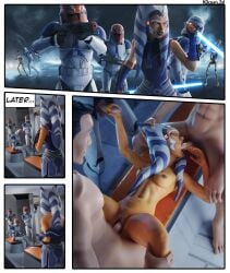 1girls 3boys 3d abs accurate_art_style ahsoka_tano airress3d_(3d-modeller) alien alternate_version_available areolae armor athletic_female before_sex blender blowjob blue_eyes breasts clone_trooper clone_wars comic facial_markings female female_focus foursome gangbang handjob head_grab headgear holding_head holding_penis jerking kocean_3d laying_down laying_on_back legs_apart legs_held_open legs_spread lekku lekku_(anatomy) looking_pleasured looking_up medium_breasts midriff missionary_position nipples nude official_style open_mouth oral orange_skin pussy removing_clothing sex sideboob skinny small_breasts spitroast standing star_wars stomach tagme taking_clothes_off text text_box the_clone_wars:_season_seven thick_thighs togruta toned toned_female vaginal_penetration