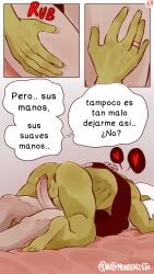 2boys argentina_(countryhumans) brazil_(countryhumans) comic comic_page countryhumans couple gay kinky_naty kissing male married_couple missionary_position page_69 page_number spanish_text tongue_kiss