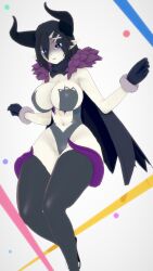 asagi_asagiri breasts demon_girl demon_horns disgaea disgaea_rpg kaoskatsu large_breasts nippon_ichi_software overlord_asagi skimpy_clothes thick_thighs thighhigh_boots thighhighs thighs