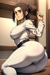 ai_generated ass attack_on_titan big_ass breasts eldian female_soldier gabi_braun marley_military_uniform military military_uniform soldier solo solo_female