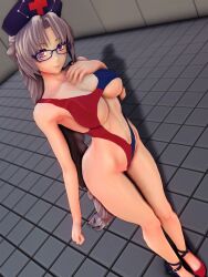 3d bikini eirin_yagokoro high_heels large_ass large_breasts mikumikudance mitsummd thick_thighs touhou wide_hips