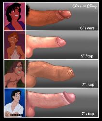 4boys big_penis chart cock dark-skinned_male dick disney light-skinned_male male_only penis