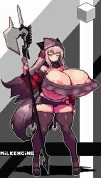 1girls alternate_breast_size animal_ear_fluff animal_ears animated areola areolae arknights axe belly big_areola big_areolae big_breasts big_nipples bimbo black_background bouncing_breasts breasts breasts_bigger_than_head breasts_out_of_clothes busty curvaceous curvy exposed_breasts female female_only fluffy_ears fox_ears fox_girl fox_tail frostleaf_(arknights) gigantic_areola gigantic_areolae gigantic_breasts gigantic_nipples gray_background headgear headphones high_heels huge_areola huge_areolae huge_breasts huge_nipples hyper_areola hyper_areolae hyper_breasts kyosuke_fujiwara large_areola large_areolae large_breasts large_nipples legs light-skinned_female long_hair massive_breasts milk_engine nipple_slip nipples nipples_outside nipples_visible_through_clothing pixel_animation pixel_art pussy pussy_bulge pussy_visible_through_clothes red_eyes scarf skimpy skimpy_clothes smooth_animation solo solo_female solo_focus standing thick_thighs thighhighs thighs undersized_clothes voluptuous voluptuous_female weapon white_background white_outline