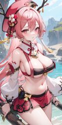 1girls ai_generated female female_only genshin_impact solo tagme yanfei_(genshin_impact)