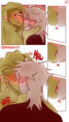 2boys argentina_(countryhumans) brazil_(countryhumans) comic comic_page countryhumans couple gay kinky_naty kissing male married_couple page_65 page_number tongue_kiss