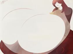 1girls artist_signature breasts hyper_breasts minimalist overflowing_breasts sparks_spectrum white_body