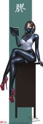 bodysuit female female_only latex latex_bodysuit latex_suit sade_abyss shiny_clothes solo tight_clothing