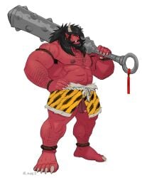 1boy 5_fingers 5_toes abs arm_hair armpit_hair armpit_hair_peek artist_name back_hair balls ballsack bara barbarian barefoot battle_scar beard beefy big_balls big_penis black_hair blunt_weapon bobun_ad body_hair bulky clawed_feet clawed_fingers clawed_toes claws club_(weapon) colored_sclera colored_skin connected_beard earrings facial_hair feet flaccid_penis foreskin full_beard full_body functionally_naked functionally_nude functionally_nude_male hairy hairy_arms hairy_balls hairy_chest hairy_male hand_on_hip hirsute hoop_earrings horns huge_weapon humanoid humanoid_genitalia humanoid_penis intact jewelry kanabou large_pectorals leg_hair loincloth long_hair_male male male_nipples male_only manly mature_male melee_weapon monster_boy muscles muscular muscular_male navel_hair oni open_clothes original partially_retracted_foreskin pecs pectorals penis pointy_ears profile red-skinned_male red_body red_oni red_skin revealing_clothes revealing_clothing scar scars scrotum setsubun sharp_toenails sidelocks smooth_penis solo sparse_leg_hair spiked_club standing stomach strongman_waist testicles thick_arm_hair thick_beard thick_chest_hair thick_eyebrows thick_legs thick_thighs thighs toenails topless_male tusks uncensored uncut warrior weapon weapon_over_shoulder yellow_eyes yellow_sclera