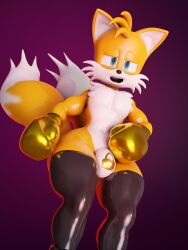 3:4 3d 3d_(artwork) absurd_res anthro boxing boxing_gloves bulge canid canine clothing digital_media_(artwork) fox glistening glistening_body gloves gold_gloves golden_boxing_gloves golden_gloves handwear hi_res latex legwear looking_at_viewer looking_pleasured male male_only mammal null null_bulge sega solo sonic_(series) sonic_the_hedgehog_(series) sport stockings tails tails_the_fox tailsltx