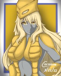 2022 big_breasts breasts corrosixe dio_brando female female_focus female_only gray_skin serious tagme yellow_eyes