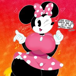 <3 1:1 1girls 2021 3barts absurd_res anthro big_ass big_breasts big_butt black_body black_fur bloomers bottomwear bouncing_breasts bouncing_butt bow_tie breast_jiggle breasts butt butt_jiggle clothing curvaceous curvy_body curvy_female curvy_figure dialogue digital_media_(artwork) disney dot_eyes dress english_text escaping_text eyelashes female female_focus female_only fingers flirting flirting_with_viewer fur gloves handwear hearts_around_body hearts_around_head hi_res high_heels hourglass_figure huge_breasts huge_butt jiggling looking_at_viewer mammal minnie_mouse mouse multicolored_body multicolored_fur murid murine one_eye_closed one_leg_up raised_leg rodent simple_background smile solo speech_bubble standing talking_to_viewer text thick_thighs tongue underwear upskirt voluptuous white_body white_fur wide_hips wink winking_at_viewer