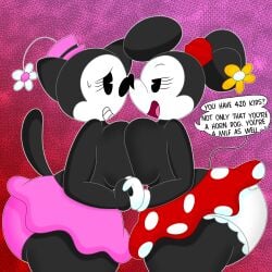 3barts alternate_body_type alternate_breast_size anthro big_ass big_breasts hugging minnie_mouse ortensia public_domain thick_thighs