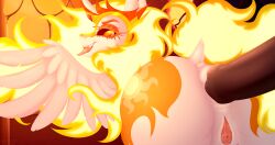 absurd_res alicorn anal anus ass big_butt daybreaker_(mlp) equid equine female friendship_is_magic genitals gunya hi_res horn looking_back male male/female mammal my_little_pony princess_celestia_(mlp) pussy tongue tongue_out wings