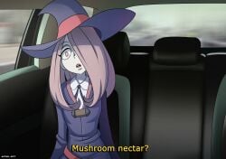 accelart fake_taxi female little_witch_academia male offscreen_male sucy_manbavaran taxi