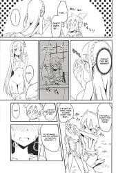 10s 1boy 1girls 2018 absurd_res after_facial after_orgasm age_difference apologizing areolae ass ass_visible_through_thighs awkward_situation blush breasts comic comic_page completely_nude cum cum_on_face cum_on_hand cute_expression cute_girl doujin doujinshi elf elf_ears elf_female elf_girl emilia_(re:zero) english_text female_virgin flashback forest highres imminent_blowjob imminent_fellatio interspecies large_breasts long_hair lucas_(re:zero) male_human/female_elf male_virgin manga minato_yoshihiro nipples nude older_female older_woman_and_younger_boy panels pointy_ears re:zero_kara_hajimeru_isekai_seikatsu scarf shirtless shirtless_(male) short_hair source_smaller teenage_girl teenage_girl_and_younger_boy teenager translated young younger_male