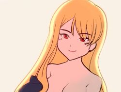 1girls 2d artist_request blonde_hair breasts edit edited female female_focus female_only girl juliette_(my_story_animated) lips my_story_animated red_eyes smile solo youtube