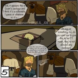 blonde_hair chef_hatchet chris_mclean comic comic_page dialogue english_text lil_joe male male_only page_5 page_number speech_bubble tagme total_drama_island