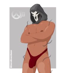 gay jestablacksheep male male_only overwatch overwatch_2 reaper thong video_game_character video_games