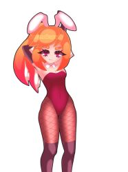 bunny_girl bunnysuit female_only fishnets glitch_productions human_meggy meggy_spletzer pantyhose playboy playboy_bunny playboy_bunny_costume playboy_bunny_leotard playboy_outfit smg4 solo solo_female solo_focus stockings