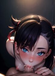 1boy 1girls 2d ai_generated artist_name asymmetrical_bangs athletic athletic_female bangs black_hair blowjob blowjob_face blue_eyes blush breasts curvy curvy_figure dark_hair deep_blowjob deepthroat detailed earrings erect_nipples eye_contact eyebrows eyelashes eyeshadow fellatio female female_focus fit fit_female goth hair_ornament hair_ribbon high_quality human leaning leaning_forward light-skinned_female light_skin lips lipstick looking_at_viewer looking_up male marnie_(pokemon) mascara medium_breasts nai_diffusion naked nintendo nipples oral oral_penetration oral_sex pale-skinned_female pale_skin penis petite pokemon pokemon_(game) pokemon_ss pov pov_eye_contact saliva seductive seductive_eyes seductive_look short_hair small_breasts solo solo_focus stable_diffusion straight tagme teenage teenage_girl thin thin_arms thin_female thin_waist twintails uncensored vacuum_fellatio young
