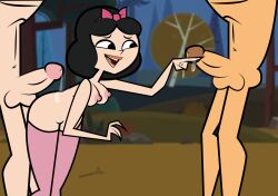 2boys accurate_art_style cartoon_network ella_(tdi) molotop nude nude_female panties partial_male total_drama_island