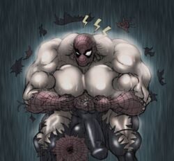 male_only marvel muk100 peter_parker spider-man spider-man_(series) tagme visible_penis_shape