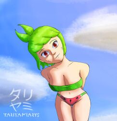 1girls beach bikini female_only glitch_productions looking_at_viewer melony_(smg4) smg4 solo solo_female solo_focus swimsuit swimwear