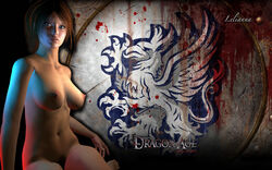 1girls 3d bioware dragon_age dragon_age_origins english_text female female_only leliana_(dragon_age) nude red_hair solo