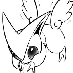 male/ambiguous monochrome nintendo pokémon_(species) pokemon pokemon_bw sildre victini