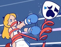 alice_(disney) alice_in_wonderland boxing boxing_gloves boxing_match boxing_ring disney female female_focus female_only gangle_(the_amazing_digital_circus) glitch_productions human humanoid netto-painter the_amazing_digital_circus