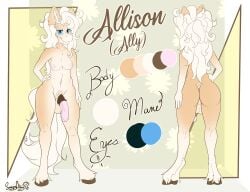 absurd_res anthro breasts equid equine futanari herm hi_res horse intersex mammal model_sheet pony solo spoopy-abby