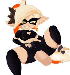 2016 absurd_res alpha_channel amber_eyes anal breasts cleavage clothed clothing erection female footwear grin hi_res high_heels humanoid inkling male navel nintendo penis pointy_ears shoes shorty_stories simple_background smile splatoon teeth thick_thighs transparent_background video_games