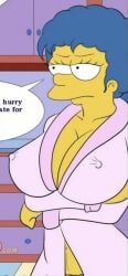 big_breasts cleavage croc_(artist) marge_simpson the_simpsons yellow_body