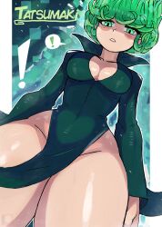 1girls breasts dress female female_only green_eyes green_hair high_resolution looking_at_viewer one-punch_man solo tatsumaki thick_thighs thighs tony_welt very_high_resolution wide_hips