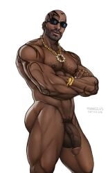 1boy abs arms_crossed artist_name bald bald_man balls ballsack bara bare_arms bare_legs bare_shoulders bare_thighs bayonetta bayonetta_2 bayonetta_3 biceps big_balls big_penis body_hair broad_shoulders cock completely_naked completely_naked_male completely_nude completely_nude_male dark_skin demon demon_boy demon_humanoid dick dick_root erect_penis erection facial_hair facing_viewer fit fit_male front_view hairy_chest human jewelry large_penis looking_at_viewer male male_nipples male_only male_pubic_hair manly mature_male muscles muscular_arms muscular_male muscular_thighs mustache naked naked_male necklace no_humans nude_male nudity pecs pectorals penis ring rings rnarccus rodin_(bayonetta) scrotum simple_background solo standing sunglasses tattoo tattoos testicles thick_penis tribal_tattoo triceps vein veins veiny veiny_penis video_game video_game_character video_games white_background wristwear