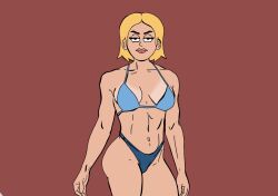 bikini bilions bilions_art clothed fox gina_jabowski muscular_female panties paradise_pd small_breasts solo solo_female strong sunburn woman