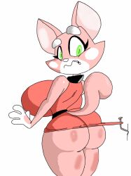 ah22783 anthro ass big big_breasts breasts female female_only furry pink_body shima_luan super_planet_dolan wardrobe_malfunction