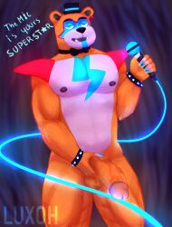 absurd_res animatronic bara_tiddies five_nights_at_freddy's five_nights_at_freddy's:_security_breach freddy_(fnaf) glamrock_freddy_(fnaf) hi_res luxoh machine male male/male male_only mammal muscular nipples robot scottgames solo ursid video_games