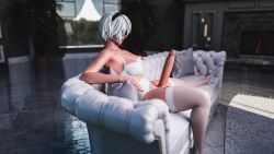1futa 3d big_penis blindfold breasts couch erect_penis erection futa_only futanari hairband huge_cock intersex irrelevant3d light-skinned_futa light_skin lingerie long_penis nier nier:_automata penis presenting solo solo_futa spread_legs white_hair yorha_2b