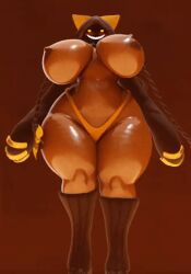 1girls 3d alternate_version_available animated ass bbw big_ass big_breasts blazblue blush breasts cat_ears cat_tail catgirl cghonk chubby dark-skinned_female dark_skin female female_only grin hood hoodie huge_ass huge_breasts red_eyes sharp_teeth solo solo_female tail taokaka thick_ass thick_thighs topless twin_braids walking