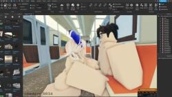 1boy 1girls 3d 3d_(artwork) animated animation ass barefoot big_ass charlotte_(that_rel) completely_nude completely_nude_female female full_body handjob harris_(that_rel) kneeling male naked naked_female nude nude_female penis roblox robloxian sitting tagme that_rel user_interface video