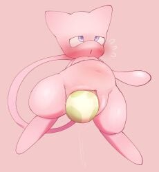 1girls 2025 belly blue_eyes blush bodily_fluids clitoris colored digital_drawing_(artwork) digital_media_(artwork) egg egg_laying female female_only feral floating genital_fluids genitals hands_behind_back hi_res legendary_pokemon long_tail mew_(pokemon) navel nintendo nippleless pink_body pokémon_(species) pokemon pokemon_(species) pokemon_egg pregnant pregnant_female pussy shaded simple_background solo spread_pussy spreading sweat sweatdrop tail vaginal_fluids yirus9